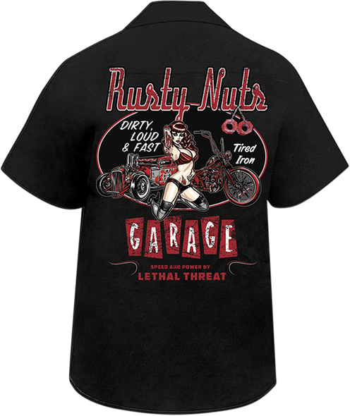 LETHAL THREAT Rusty Nuts T-Shirt - Black - 4XL HW50197XXXXL