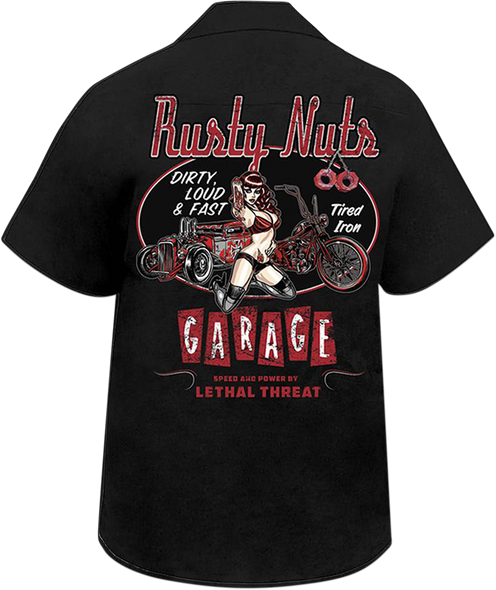 LETHAL THREAT Rusty Nuts T-Shirt - Black - Large HW50197L