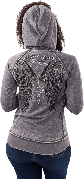 LETHAL THREAT Women's Immortal Hoodie - Gray - Small HD84050S