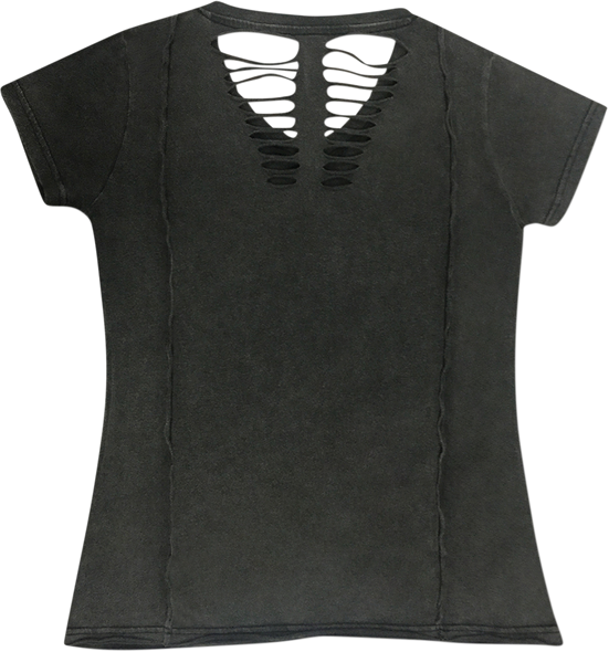 LETHAL THREAT Women's Daggerskull T-Shirt - Gray - Large LA20707L