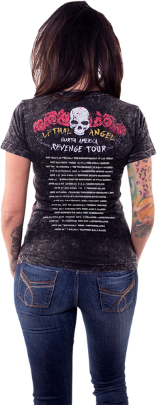 LETHAL THREAT Women's Revenge is Sweet T-Shirt - Black - Small LA20704S