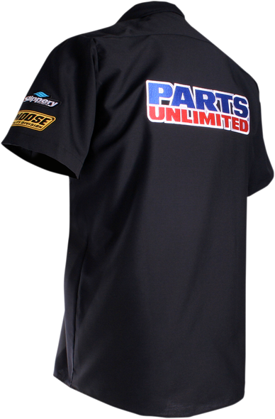 THROTTLE THREADS Shop Shirt - Black - Large PSU32S24BKLR