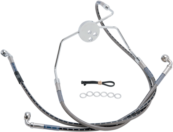 RUSSELL Brake Line - Front - Stainless Steel - +6" - FL '94-'07 R08999S