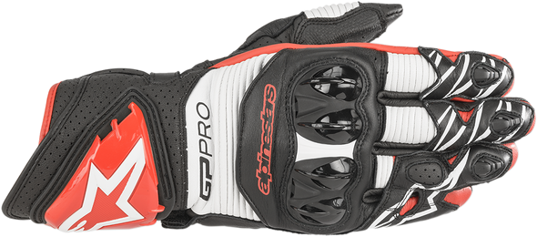 ALPINESTARS GP Pro R3 Gloves - Black/White/Red - Medium 3556719-1304-M