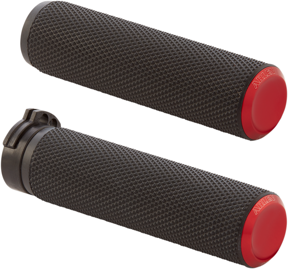 ARLEN NESS Grips - Knurled - TBW - Red 07-346