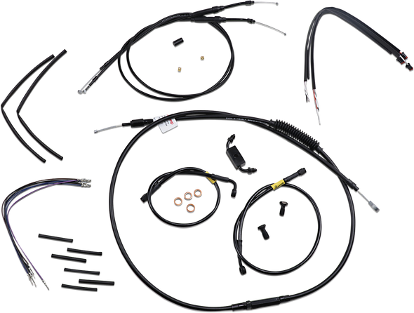 BURLY BRAND Handlebar Cable and Brake Line Kit - 12" Wide Glide Gorilla Handlebars B30-1214