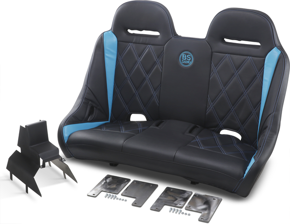 BS SANDS Extreme Bench Seat - Big Diamond - Black/Titanium Blue EXBETBBDC