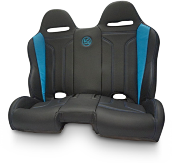 BS SANDS Performance Bench Seat - Double T - Black/Titanium Blue PEBETBDTR