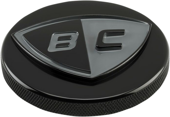 BRITISH CUSTOMS Low Profile Gas Cap - Black with Logo BC406-009-B