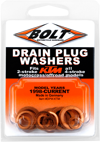 BOLT Drain Plug Washer Kit DPW.KTM