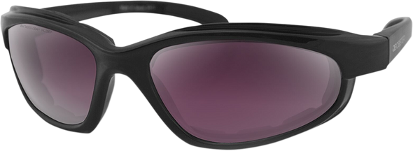 BOBSTER Fat Boy Sunglasses - Matte Black - Purple/Silver Revo EFB004H