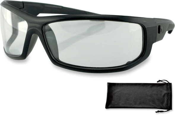 BOBSTER AXL Sunglasses - Gloss Black - Clear EAXL001C