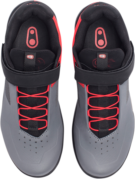 CRANKBROTHERS Stamp Speedlace Shoes - Gray/Red - US 9.5 STS07030A-9.5