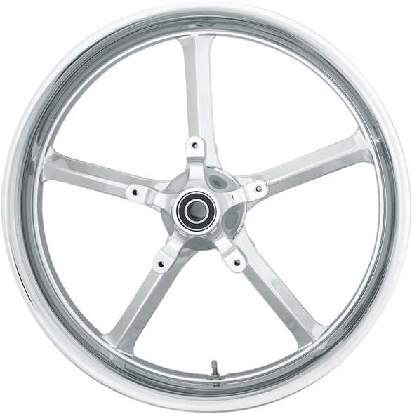 COASTAL MOTO Rear Wheel - Rockstar - Single Disc/ABS - Chrome - 18"x5.50" - '09+ FL 4502-ROC-185-CH