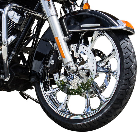 COASTAL MOTO Front Wheel - Largo - Dual Disc/No ABS - Chrome - 21"x3.50" - '08+ FL 3D-LGO213CH