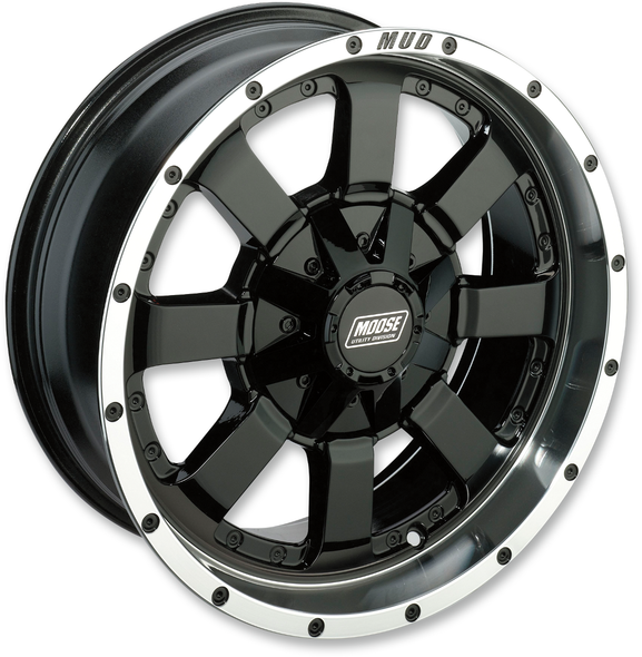 MOOSE UTILITY 420 X Wheel - Front/Rear - Machined Black - 17x7 - 4/110 - 4+3 420MO1774110GBM