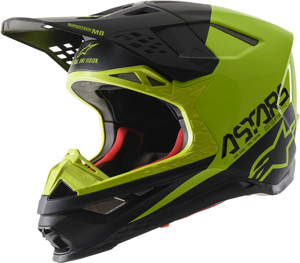 ALPINESTARS Supertech M8 Helmet - Echo - MIPS® - Black/Yellow - 2XL 8302621-1158-2X