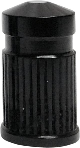 AVON GRIPS Valve Stem Cap - Round - Black Anodized SVC-307-ANO