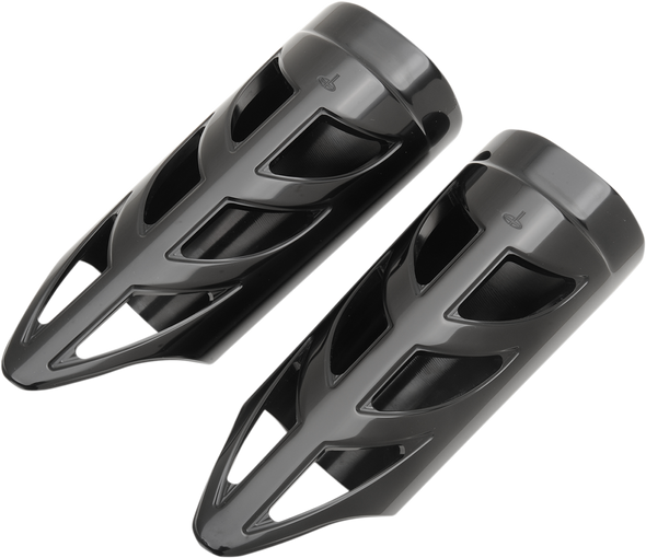 CARL BROUHARD DESIGNS Elite Series Fork Slider Covers - Rapture Black FSC-001-R