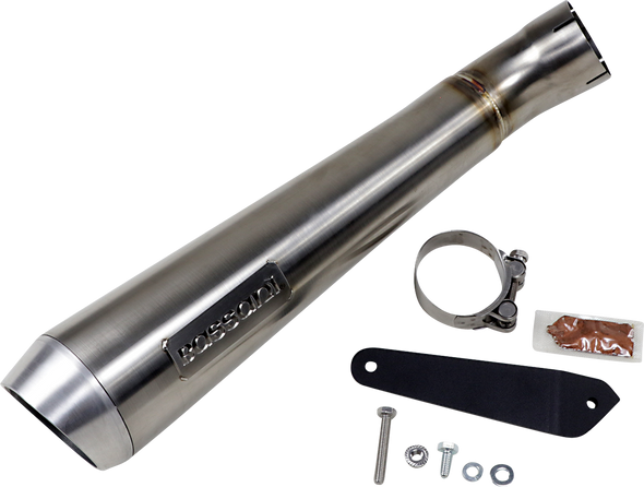 BASSANI XHAUST 4" Muffler without Cat - Low Mount 8F127SS