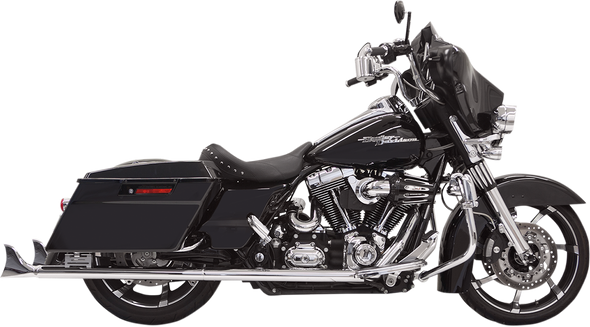 BASSANI XHAUST Fishtail Mufflers - Chrome - w/out  Baffle - 36" - 95-'16 Touring 1F17E36