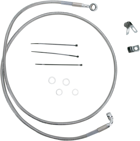 DRAG SPECIALTIES Brake Line - Front - +8" - Stainless Steel 640113-8