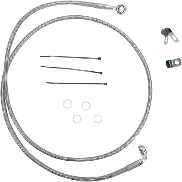 DRAG SPECIALTIES Brake Line - Front - +8" - Stainless Steel 640210-8