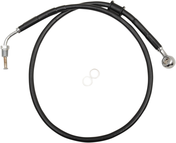 DRAG SPECIALTIES Brake Line - Front - +10" - Black - XL 614744-10BLK