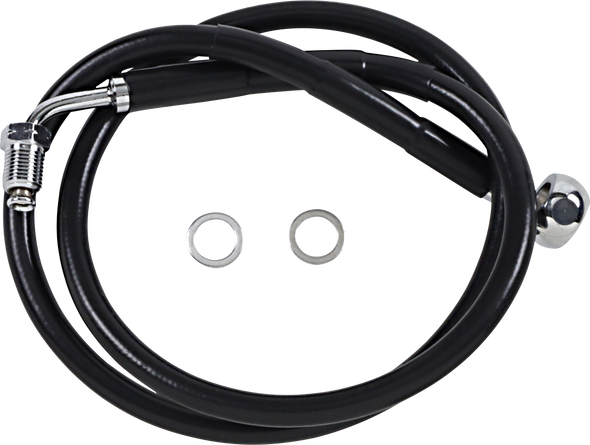 DRAG SPECIALTIES Brake Line - +10" - Black - '18-'20 Softail 618601-10BLK