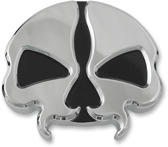 DRAG SPECIALTIES Vented Split Skull Gas Cap - Chrome 78048