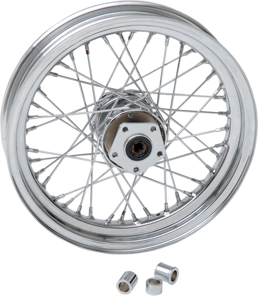 DRAG SPECIALTIES Front Wheel - Dual Disc/ABS - Chrome - 16"x3.00" - '84-'98 FLT 64342N