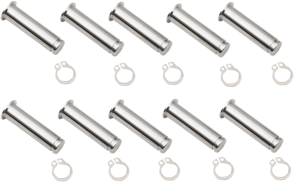 DRAG SPECIALTIES Pivot Pins - Lever - 10 Pack - Chrome 74112