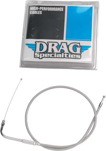 DRAG SPECIALTIES Idle Cable - 37-9/10" - Braided 5341600B
