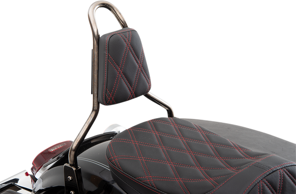 DRAG SPECIALTIES Sissy Bar Pad - Double Diamond - Red - Tapered 0822-0451