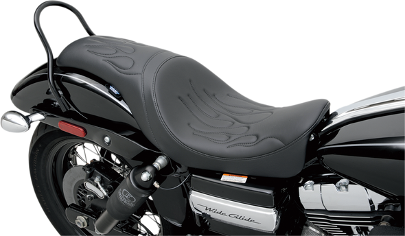 DRAG SPECIALTIES Predator Seat - Flame Stitched - Dyna '06-'17 0803-0290