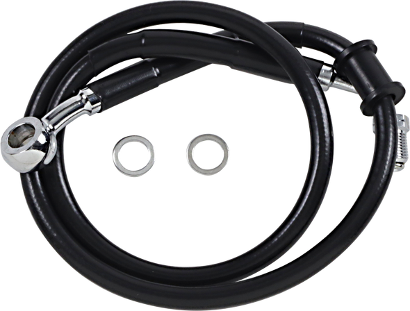 DRAG SPECIALTIES Brake Line - +2" - Black - '18-'20 Softail 618620-2BLK