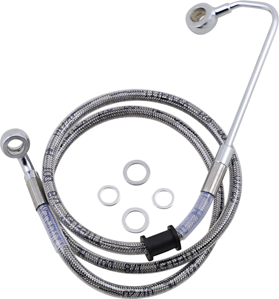 DRAG SPECIALTIES Brake Line - +8" - Stainless Steel - '15-'17 Softail 618302-8