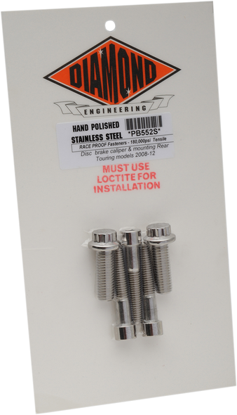 DIAMOND ENGINEERING Individual Rear Brake Caliper Bolt Kit - FLH PB552S