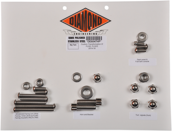 DIAMOND ENGINEERING Original Equipment Transformation Bolt Kit - FLH '14-'21 DE6047HP