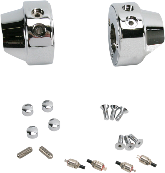 HAWG HALTERS Switch Assembly - Two-Button - Chrome HSHA-2C-LR