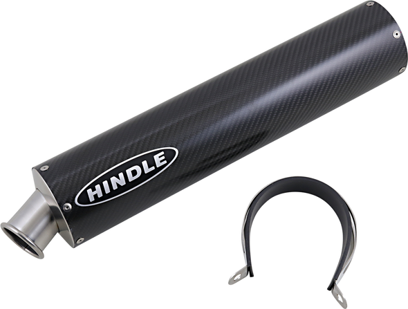 HINDLE Round Muffler - Carbon Fiber - 18" CFS182R