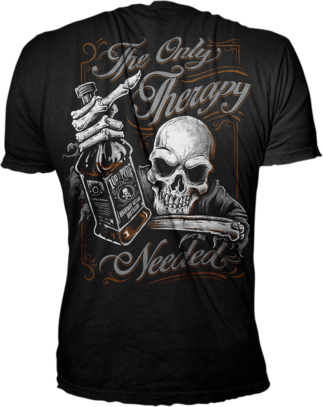 LETHAL THREAT Only Therapy Skull T-Shirt - Black - Medium LT20730M