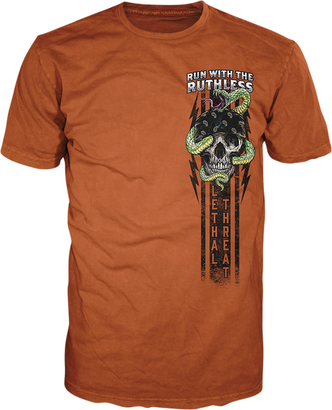 LETHAL THREAT Run with the Ruthless T-Shirt - Orange - 2XL LT20897XXL