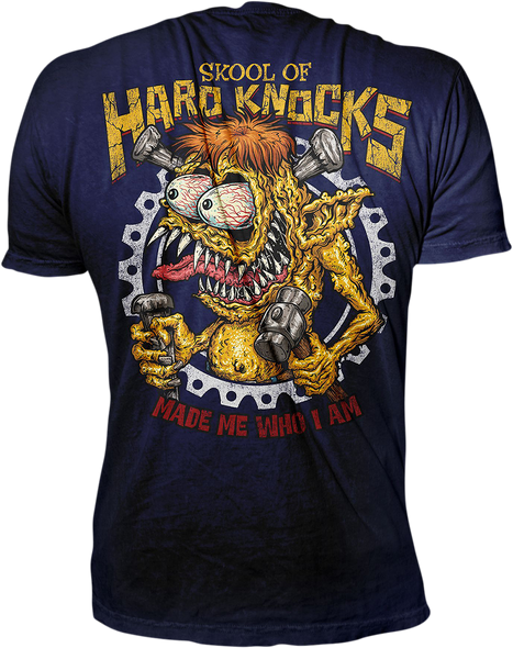 LETHAL THREAT Skool of Hard Knocks T-Shirt - Blue - 5XL LT20896-5XL