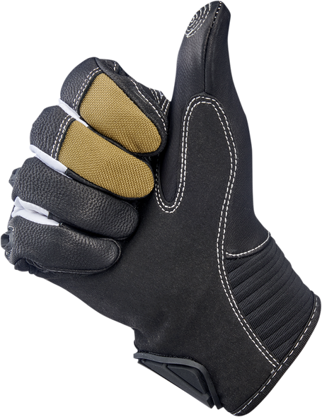 BILTWELL Bridgeport Gloves - Tan/Black - Medium 1509-0901-303