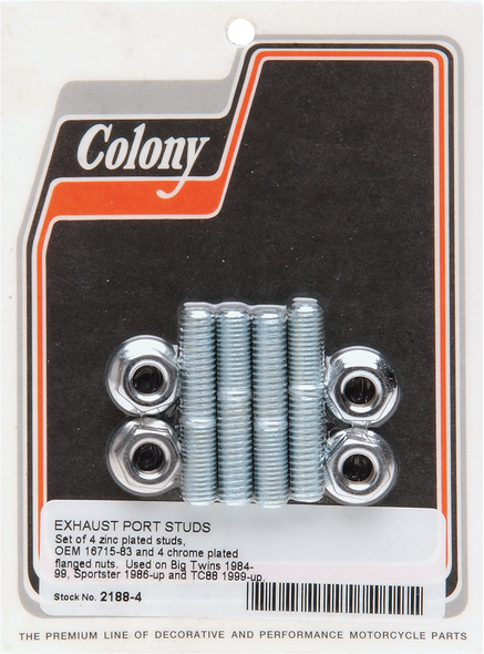 COLONY Stud and Nut Exhaust 84-99 2188-4