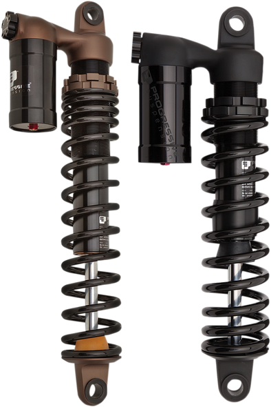 PROGRESSIVE SUSPENSION 970 Series Piggyback Shocks - Gloss Black/Matte Black - 12.00" 970-1005B