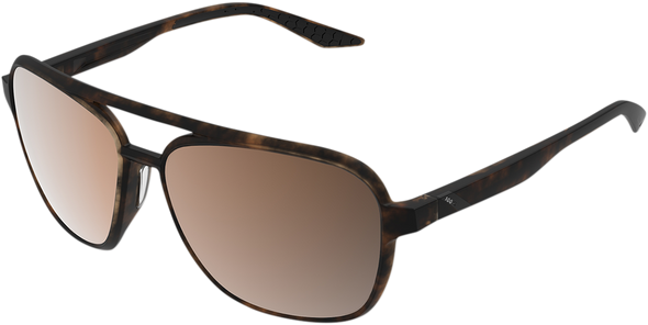 100% Kasia Aviator Sunglasses - Round - Havana - Bronze Polarized 61042-089-49