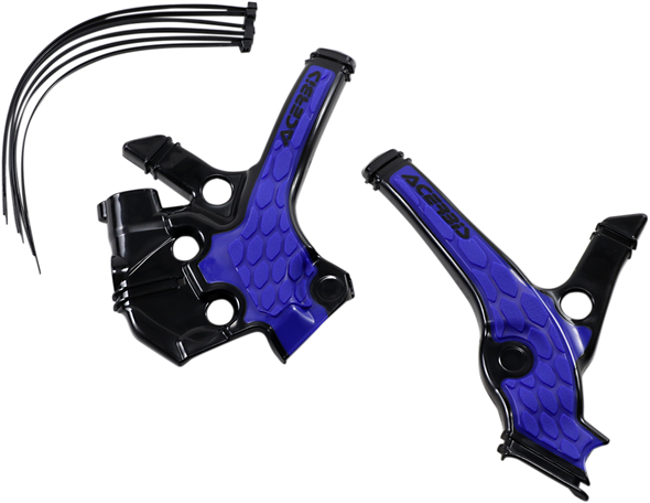 ACERBIS X-Grip Frame Guards - Black/Blue - YZ 85 2736391004