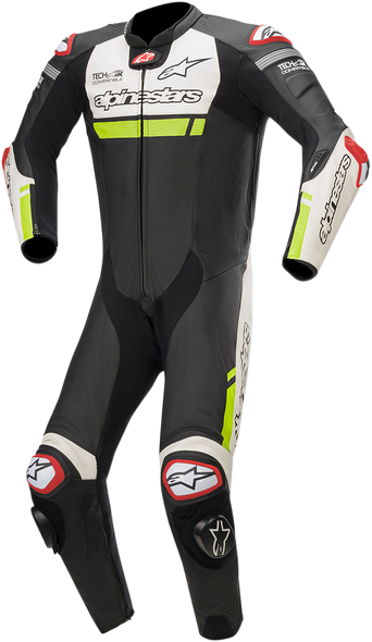 ALPINESTARS Missile Ignition 1-Piece Leather Suit - Black/White/Yellow - US 46 / EU 56 3150120-125-56